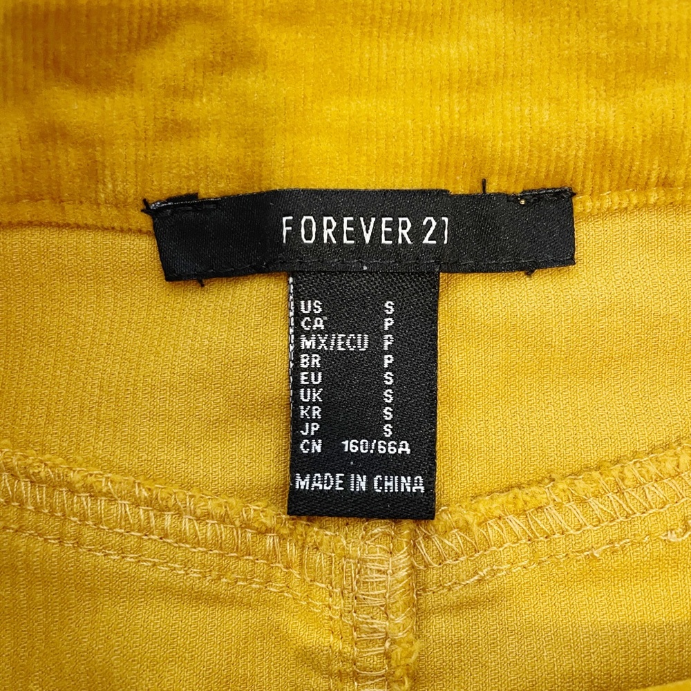 ❌SOLD❌ Forever 21 | Womens Harvest Gold Corduroy Fray Mini Skirt | Size: S - Picture 3 of 6